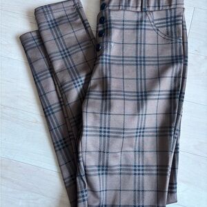 Women’s Plaid Tan Pants